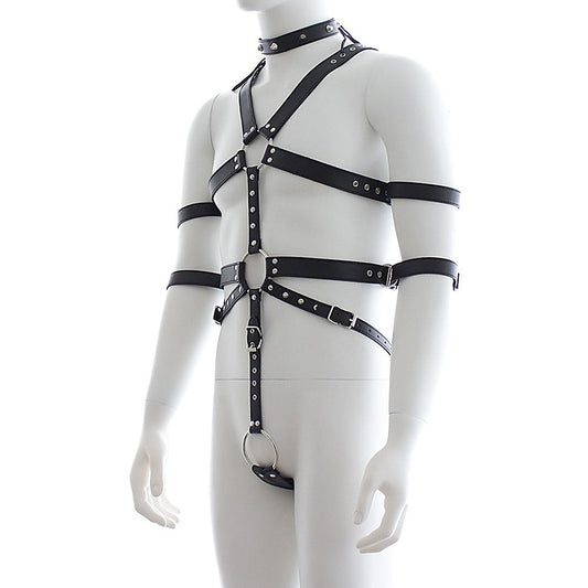 BDStyle Fetish Full Body Harness With Double Cuffs - His Fetish
