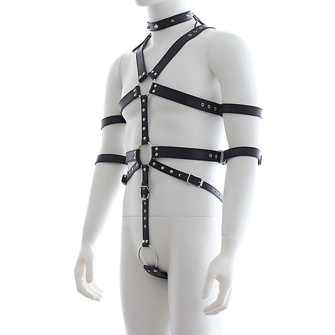 Fetish Full Body Harness With Double Cuffs by BDStyle - His Fetish
