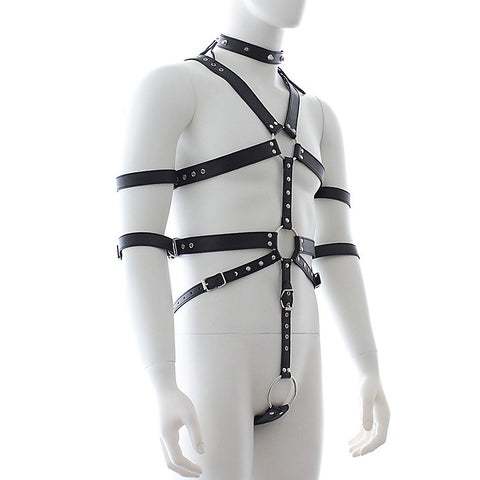 Fetish Full Body Harness With Double Cuffs by BDStyle - His Fetish