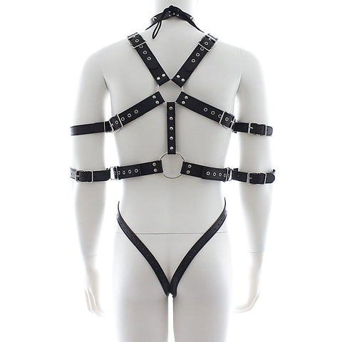 Fetish Full Body Harness With Double Cuffs by BDStyle - His Fetish