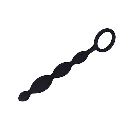 Silicone Anal Beads With Ring Pull by Love In Leather - Anal Beads and Balls
