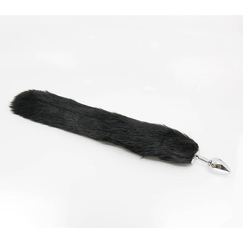 Faux Fur Fox Tail Anal Plug by Love In Leather - Butt Plugs