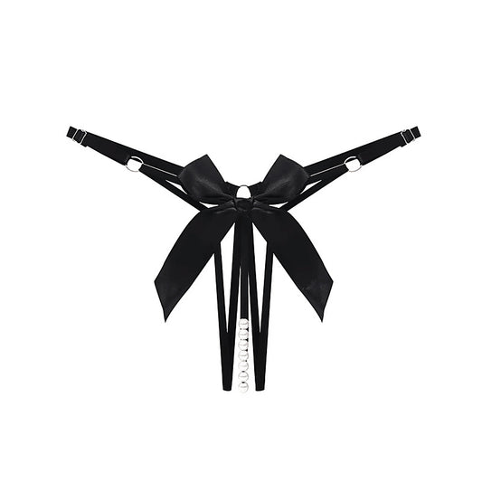 Love In Leather Mens Crotchless Pearl Panties