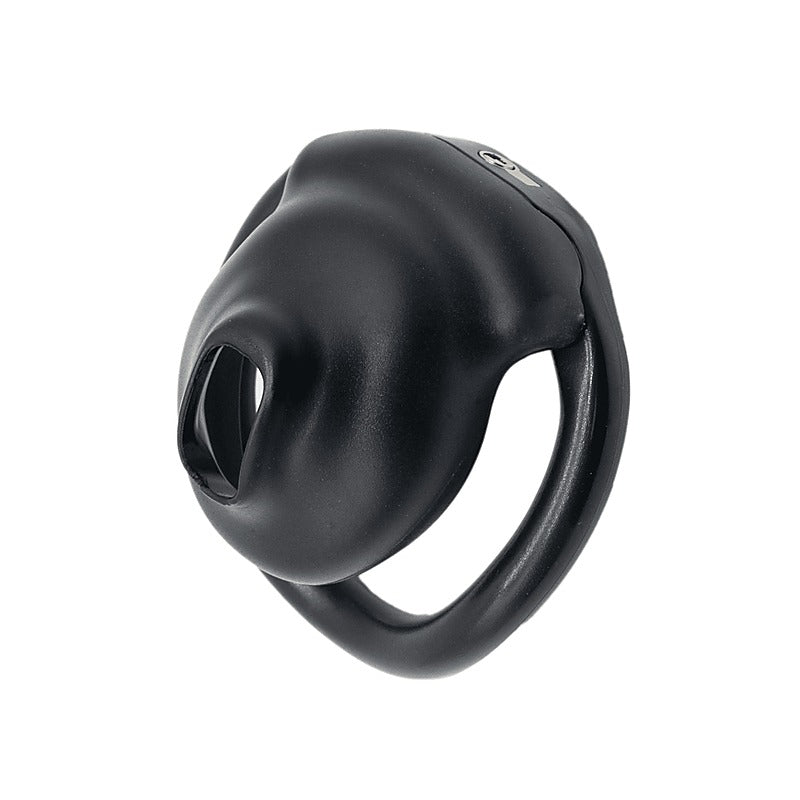 Love In Leather Micro Cock Cage with Urethral Opening - Male Chastity