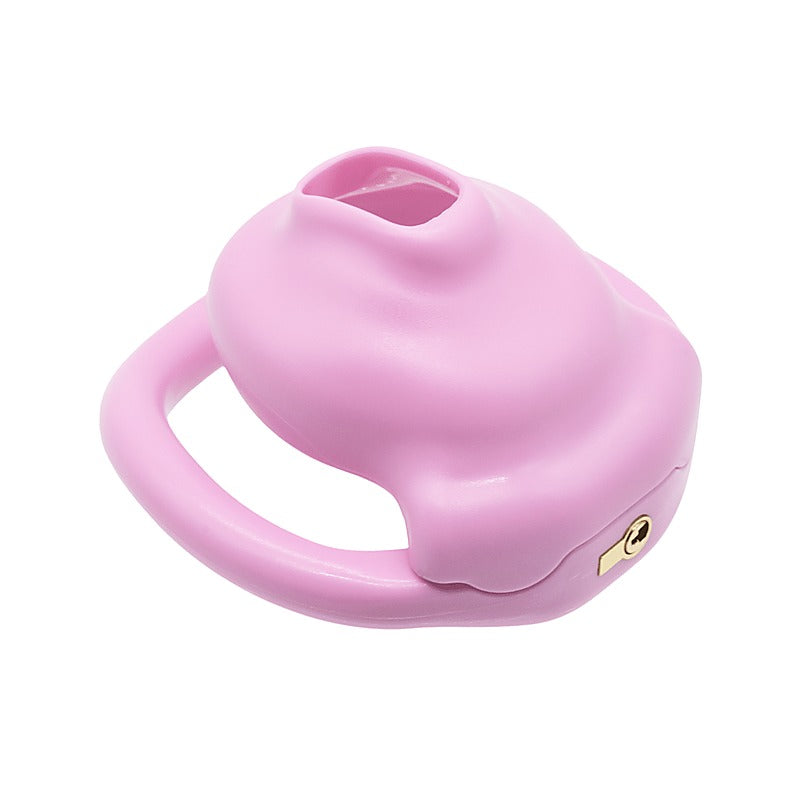 Love In Leather Micro Cock Cage with Urethral Opening - Male Chastity