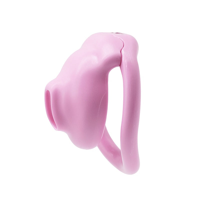Love In Leather Micro Cock Cage with Urethral Opening - Male Chastity