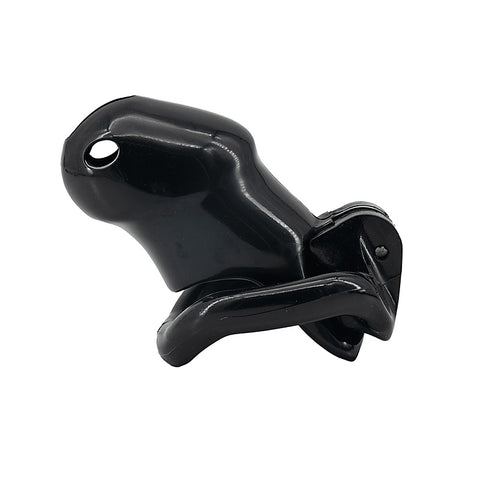 Love In Leather Resin Male Chastity Cage Black - Male Chastity
