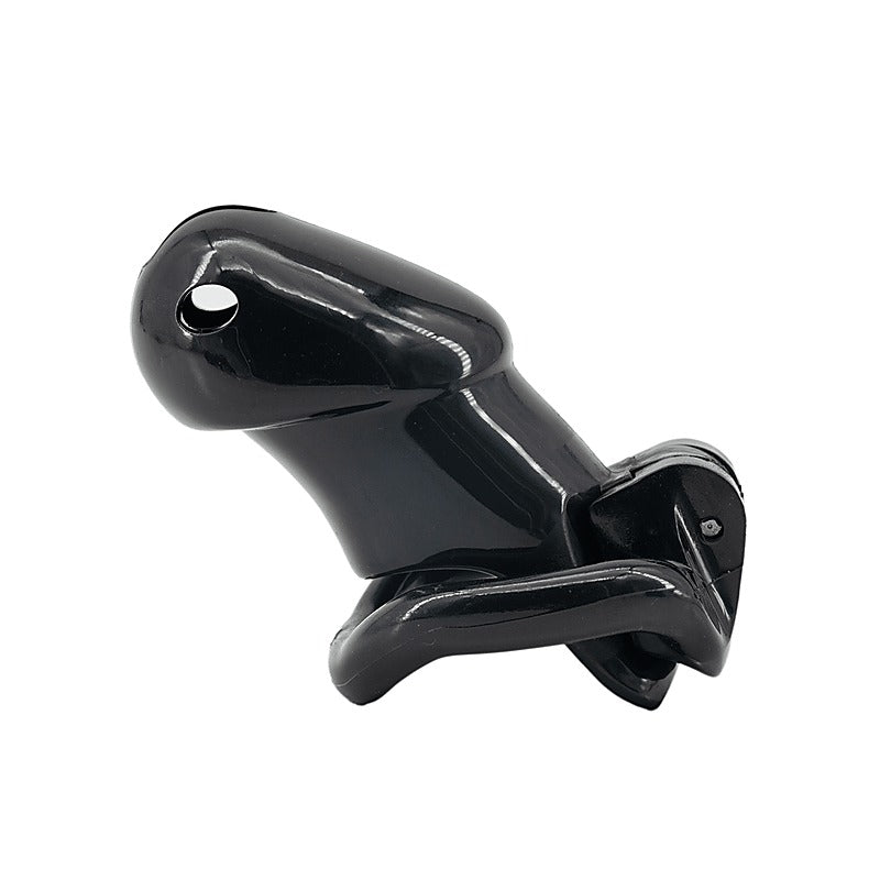 Love In Leather Resin Male Chastity Cage Black - Male Chastity