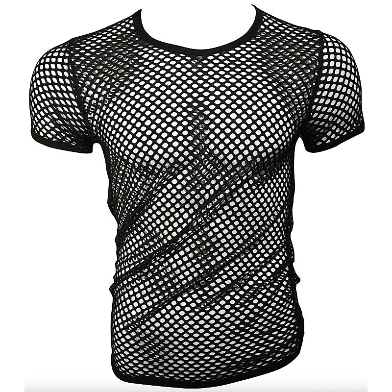 Men's Mesh Shirt with Black Binding by Love In Leather - His Fetish