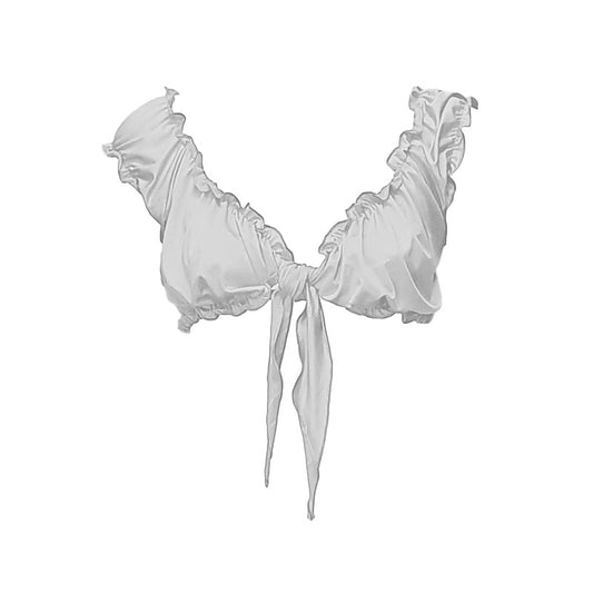 Love In Leather Mens Cropped Top with Tie Closure