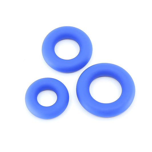 Love In Leather 3 Piece Silicone Fat Boy Cock Ring