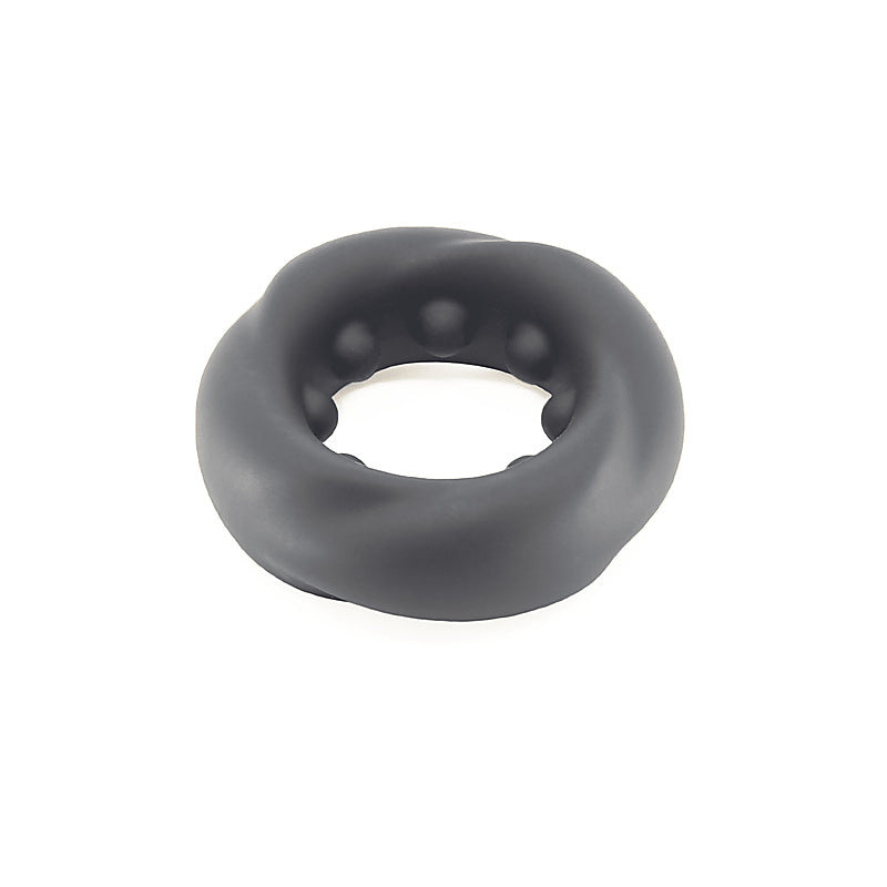 Mens Silicone Twisted O Ring by Love In Leather - Stretchy Cock Rings