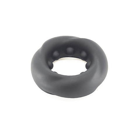 Mens Silicone Twisted O Ring by Love In Leather - Stretchy Cock Rings