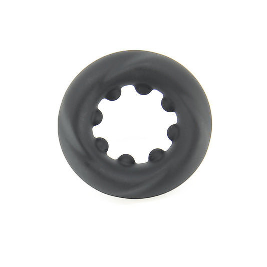 Love In Leather Mens Silicone Twisted O Ring