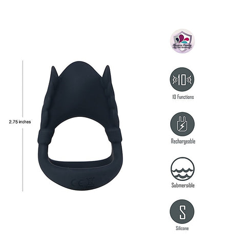 ROCKY USB Rechargeable Vibrating Cock & Balls Ring - Vibrating Cock Rings