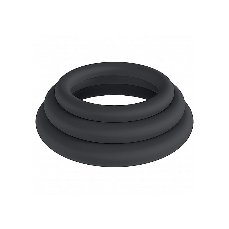 LEVELZ Classic Silicone Cock Ring Set by Shots Toys - Cock Ring Sets