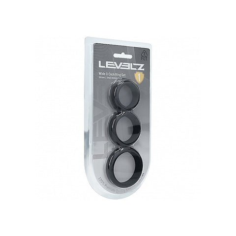 LEVELZ Wide O Silicone Cock Ring Set by Shots Toys - Cock Ring Sets