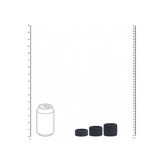 Shots LEVELZ Liquid Silicone Ball Strap Set of 3 Sizes - Cock Ring Sets