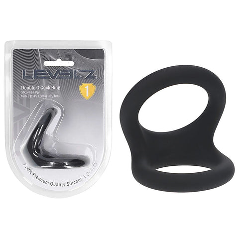 Double O Silicone Cock and Balls Rings by Shots Toys - Stretchy Cock Rings
