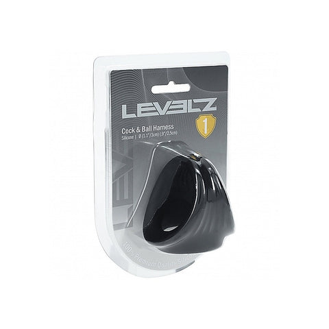LEVELZ Stretchy Silicone Cock and Ball Harness by Shots Toys - Stretchy Cock Rings