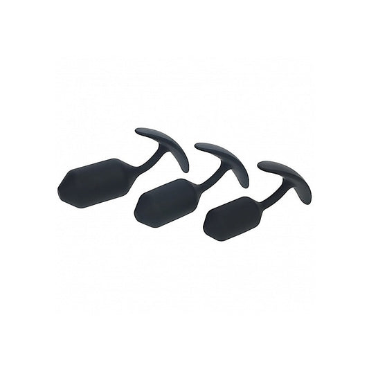 Shots LEVELZ 3 Pack Silicone Weighted Anal Plug Training Set - Butt Plugs