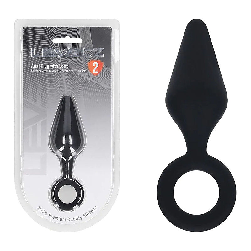 LEVELZ Silicone Anal Plug with Loop by Shots Toys - Butt Plugs