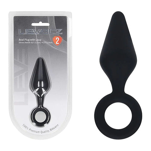 LEVELZ Silicone Anal Plug with Loop by Shots Toys - Butt Plugs