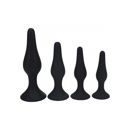 Shots LEVELZ Slim Silicone Anal Plug Kit of 4 Sizes - Butt Plugs