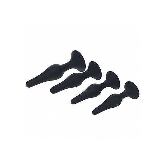 Shots LEVELZ Slim Silicone Anal Plug Kit of 4 Sizes - Butt Plugs