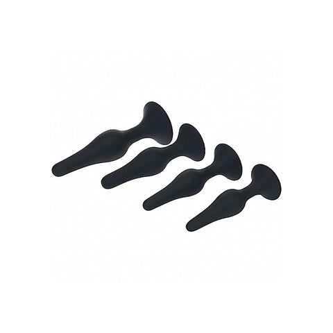 LEVELZ Slim Silicone Anal Plug Kit of 4 Sizes by Shots Toys - Butt Plugs