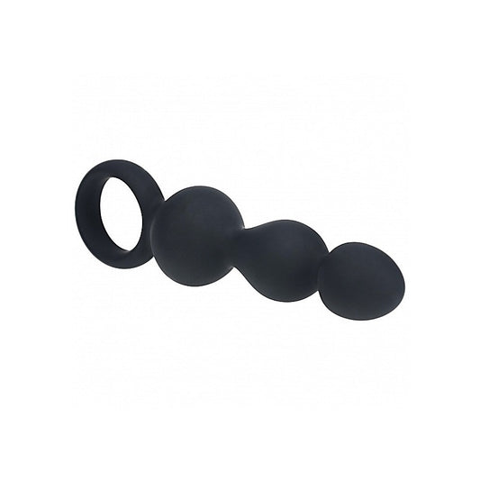 Shots LEVELZ Beaded Silicone Anal Probe with Loop - Anal Beads and Balls