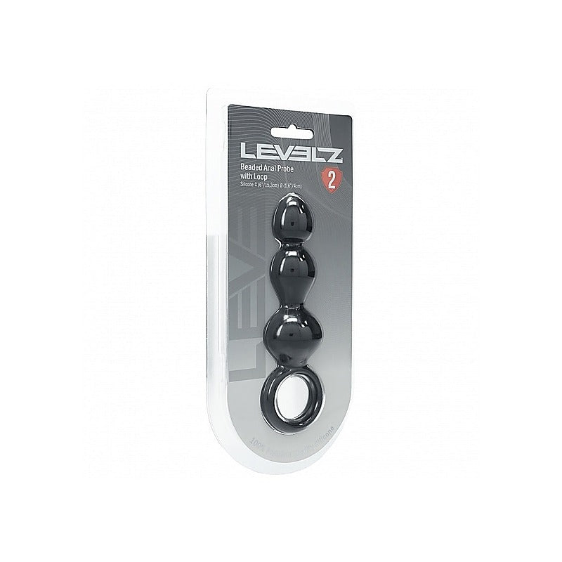 LEVELZ Beaded Silicone Anal Probe by Shots Toys - Anal Beads and Balls