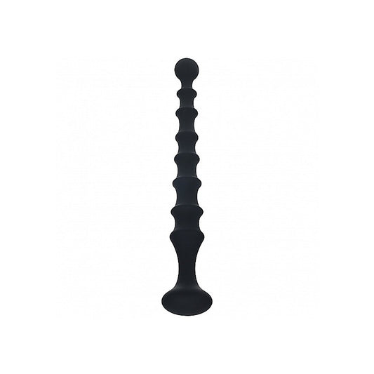 Shots LEVELZ Ribbed Silicone Flared Anal Probe Beads - Anal Beads and Balls