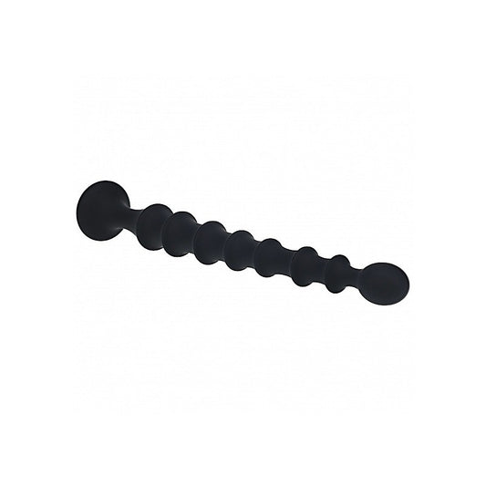 Shots LEVELZ Ribbed Silicone Flared Anal Probe Beads - Anal Beads and Balls