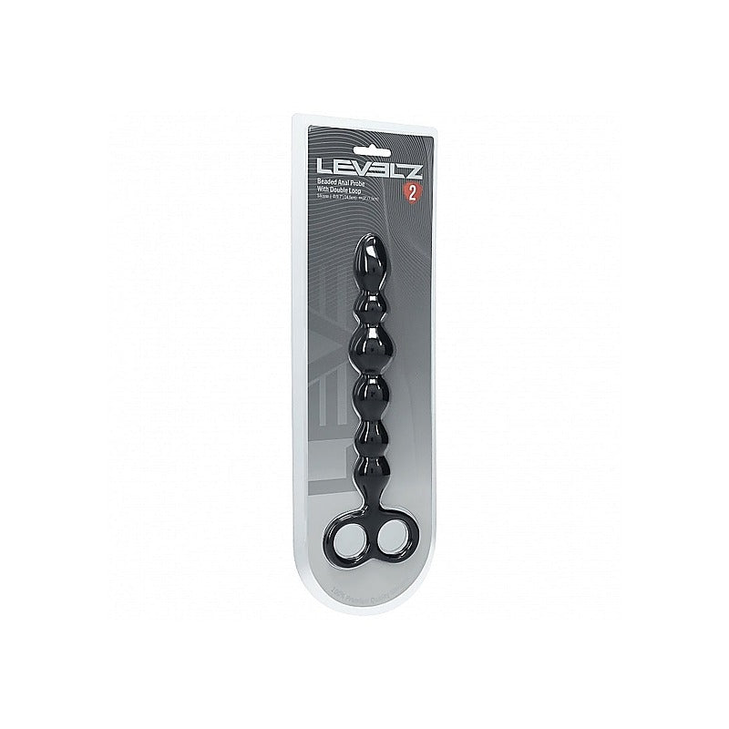 LEVELZ Beaded Silicone Anal Probe by Shots Toys - Anal Beads and Balls