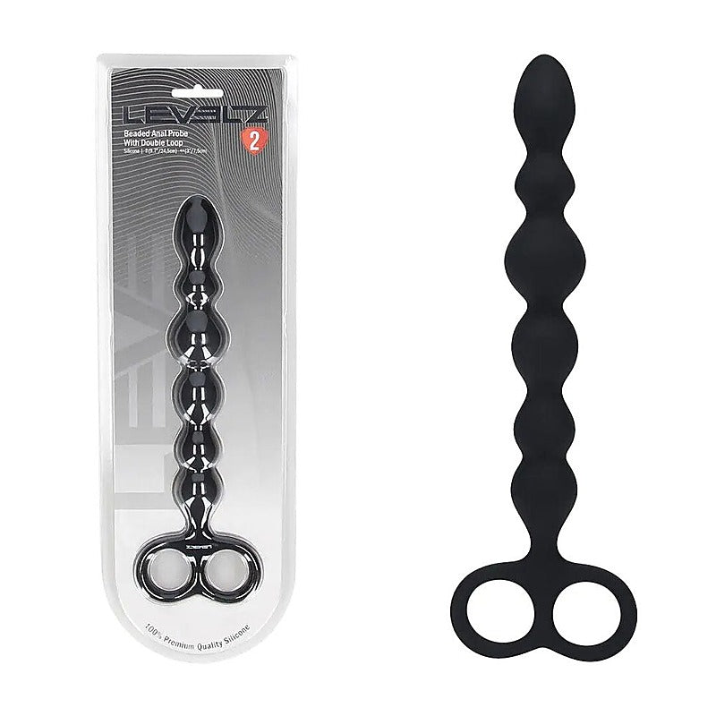 LEVELZ Beaded Silicone Anal Probe by Shots Toys - Anal Beads and Balls
