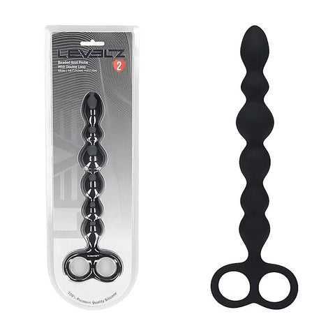 LEVELZ Beaded Silicone Anal Probe by Shots Toys - Anal Beads and Balls
