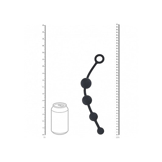 Shots LEVELZ Curved Silicone Anal Play Beads - Anal Beads and Balls