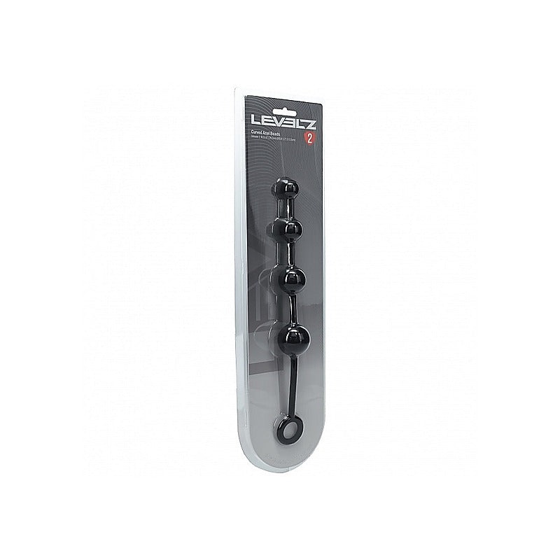 Shots LEVELZ Curved Silicone Anal Play Beads - Anal Beads and Balls