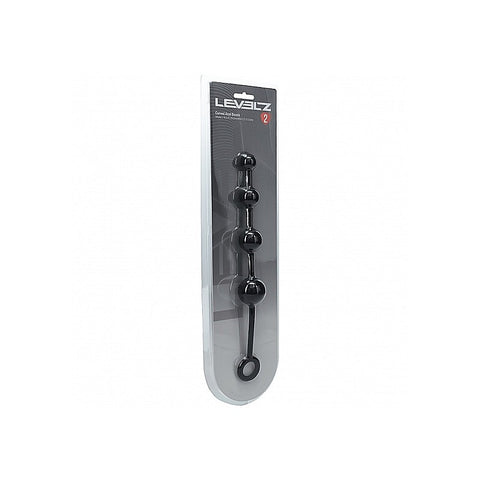 Shots LEVELZ Curved Silicone Anal Play Beads - Anal Beads and Balls