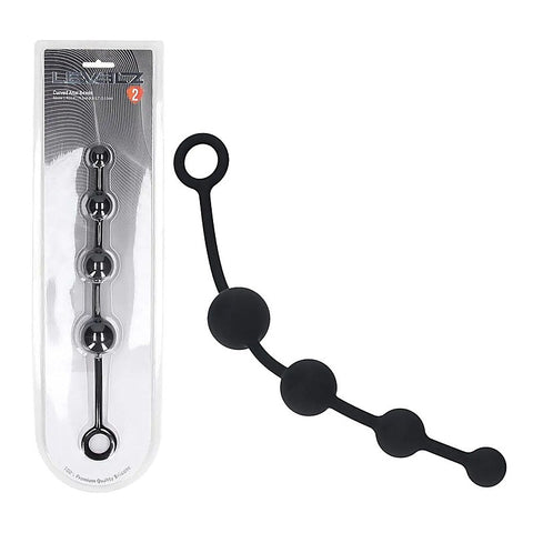 Shots LEVELZ Curved Silicone Anal Play Beads - Anal Beads and Balls