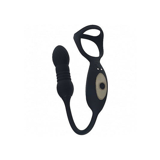 LEVELZ Vibrating TriO Cock Ring with P-Spot Stimulator - Vibrating Cock Rings