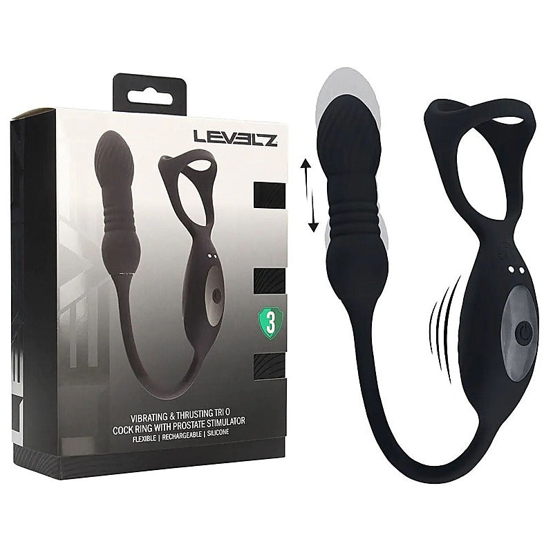 LEVELZ Vibrating TriO Cock Ring by Shots Toys - Vibrating Cock Rings