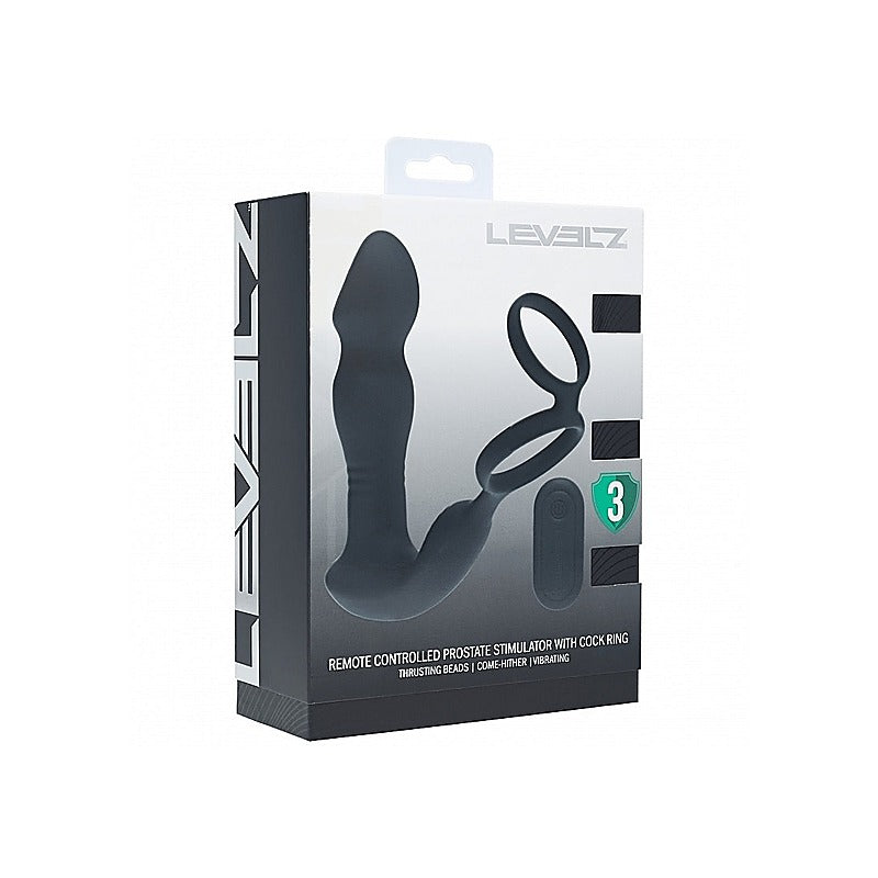 LEVELZ Remote Controlled Prostate Stimulator with Cock Ring - Prostate Toys