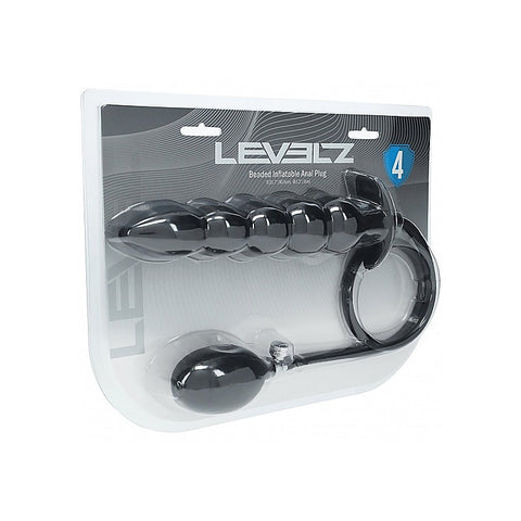 Shots LEVELZ Beaded Inflatable Silicone Anal Plug - Butt Plugs