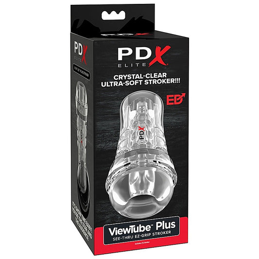 PDX Elite ViewTube See-Thru EZ-Grip Stroker - Masturbators and Strokers
