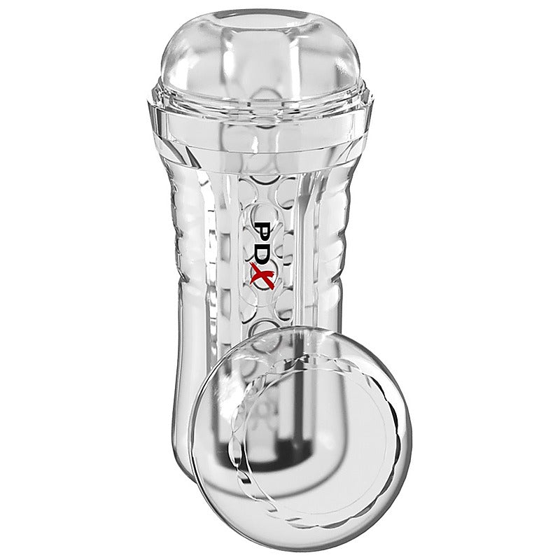 PDX Elite ViewTube See-Thru EZ-Grip Stroker - Masturbators and Strokers