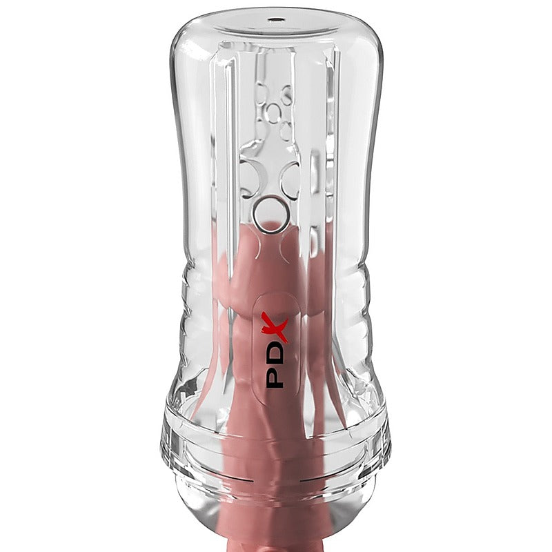 PDX Elite ViewTube See-Thru EZ-Grip Stroker - Masturbators and Strokers
