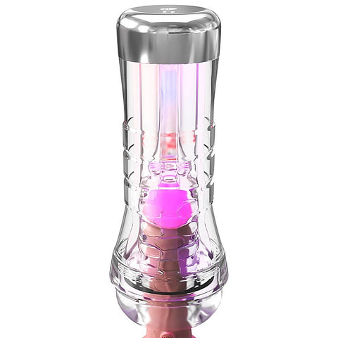 PDX Elite ViewTube XXL See-Thru EZ-Grip LED Male Stroker - Masturbators and Strokers