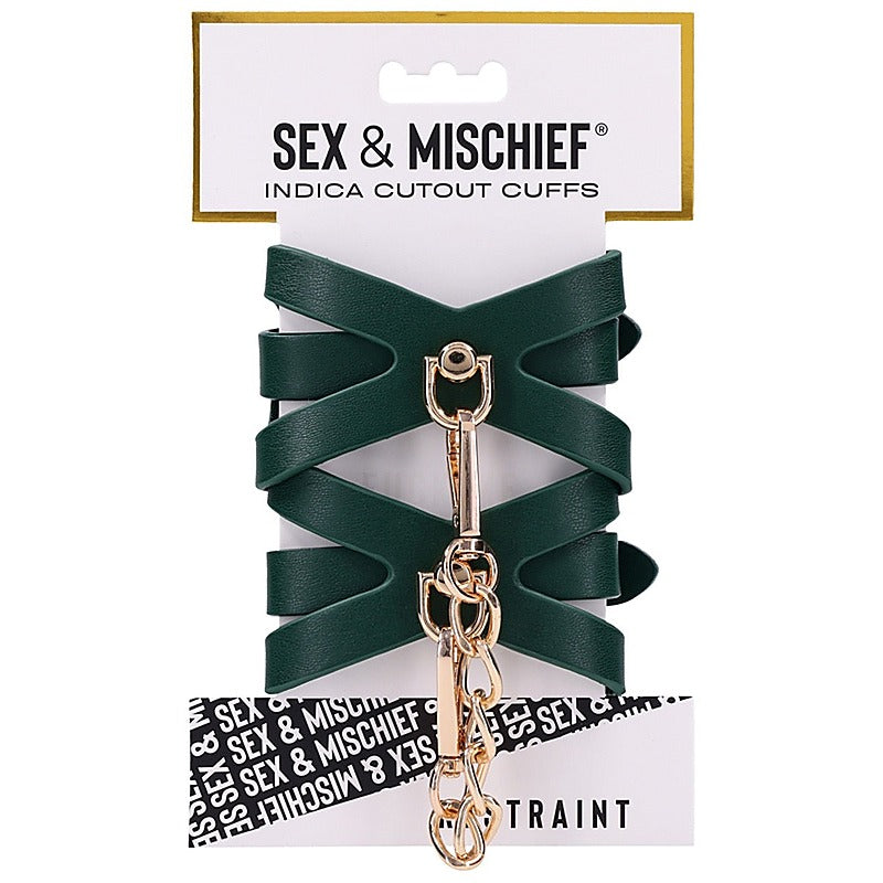 Indica Cutout Bondage Hand Cuffs by Sportsheets - Cuffs And Restraints